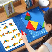 磁性七巧板智力拼图一年级数学教具小学生专用儿童幼儿园益智勋