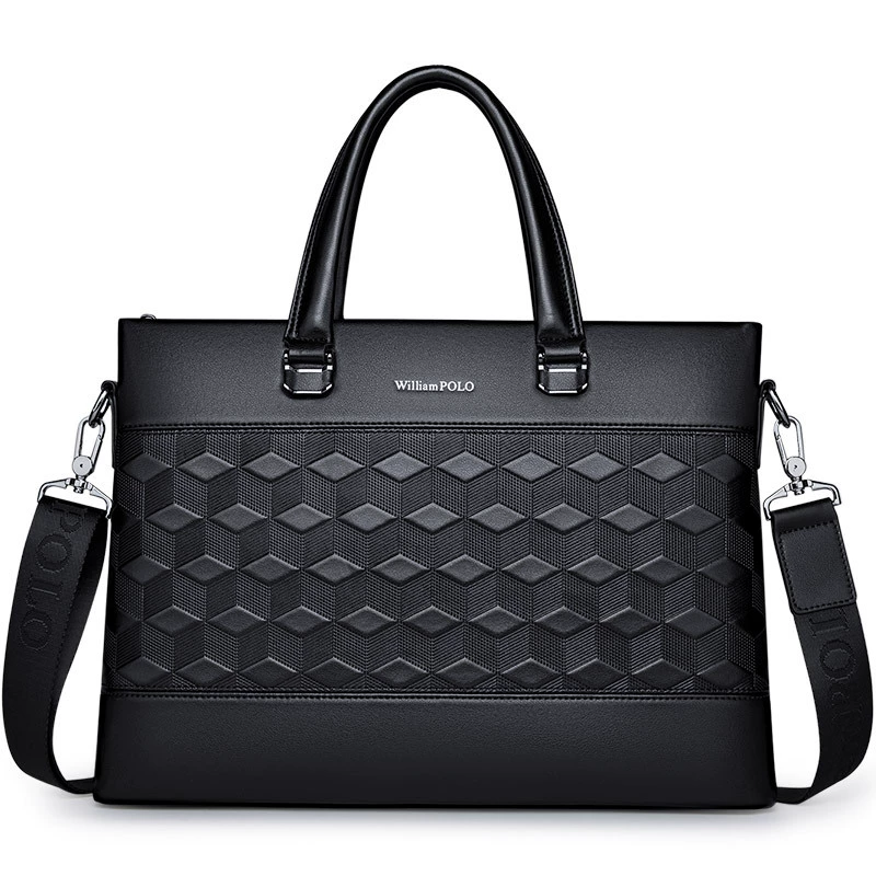英皇保罗 Laptop for documents, men's capacious bag strap, men's style, business version, genuine leather