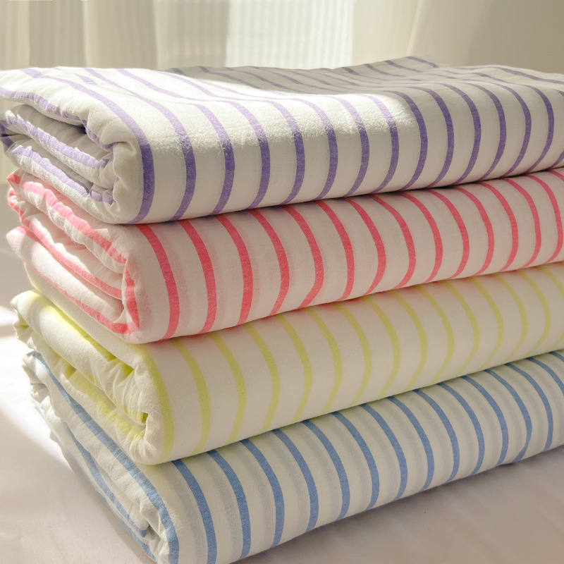 Japanese Style Fitted Bed Sheets Single Piece Bedspread Bed Cover Simmons Mattress Pure Washed Cotton Dustproof Protective Cover Bed Sheets 2024 New Style