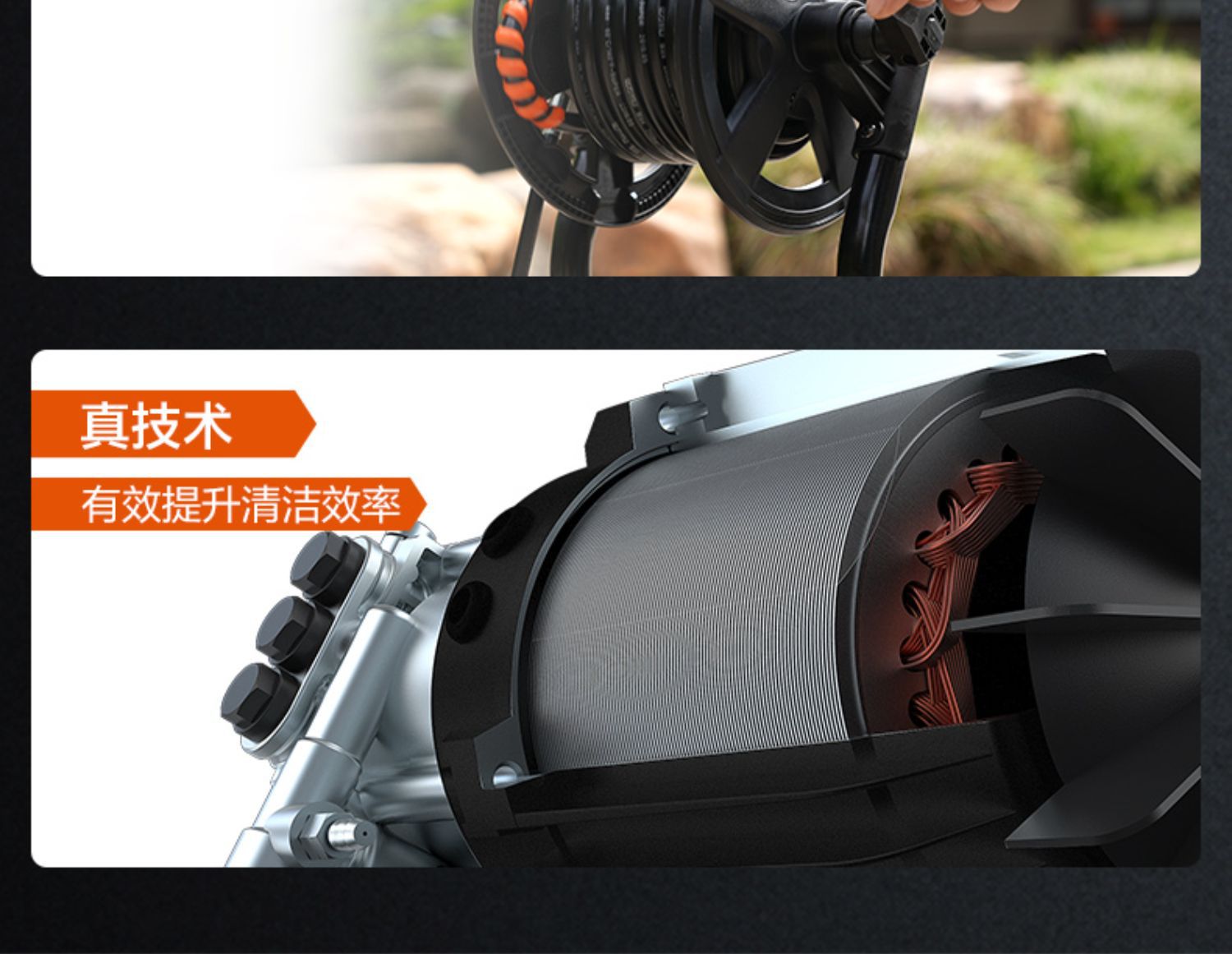 Ultra-high pressure car washing machine artifact high pressure water pump household 220V high power car brush water gun car strong washing