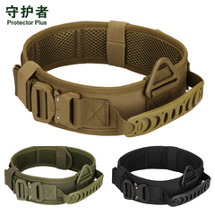 Z527 tactical dog collar double iron buckle nylon dog collar pet outdoor dog leash training tactical dog leash