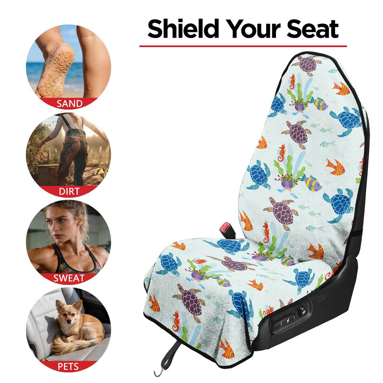Marine seat towel cover front seat protector suitable for gym and exercise, universal for all seasons and car use