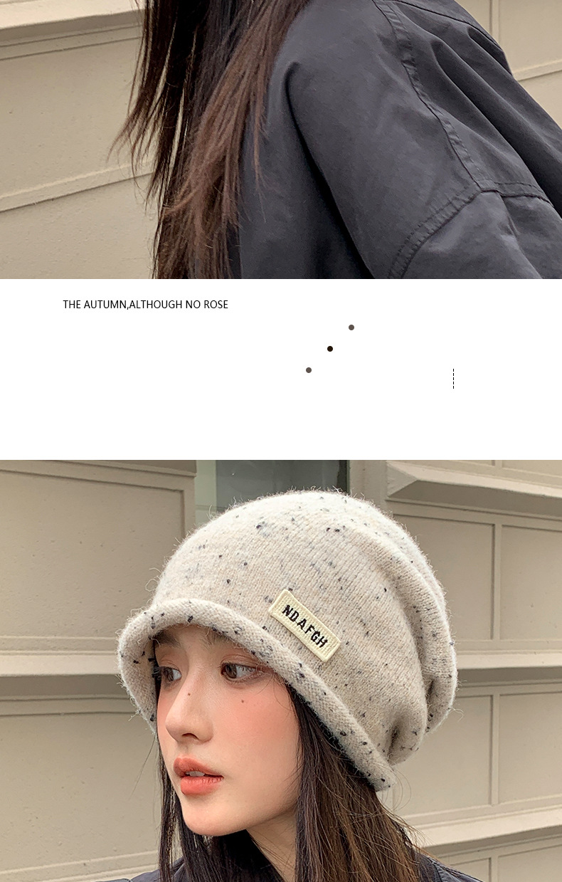 Koreanische Version Herbst/Winter 2025: Lässige Beanie für Damen mit großem Kopfumfang, figurformend, vielseitig und warm._voghion.com