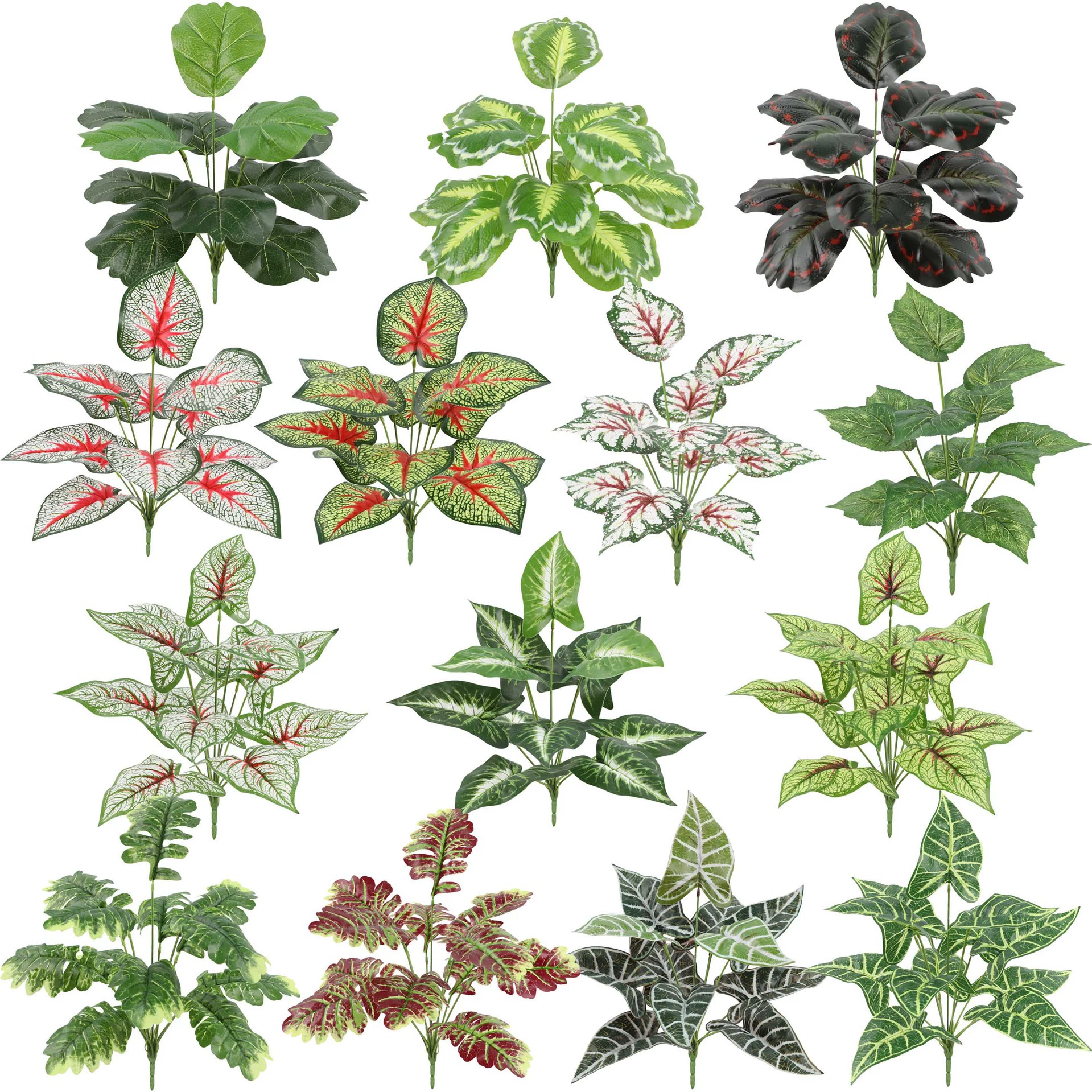 Realistic plant lamp for hotel, layout indoor, decorations