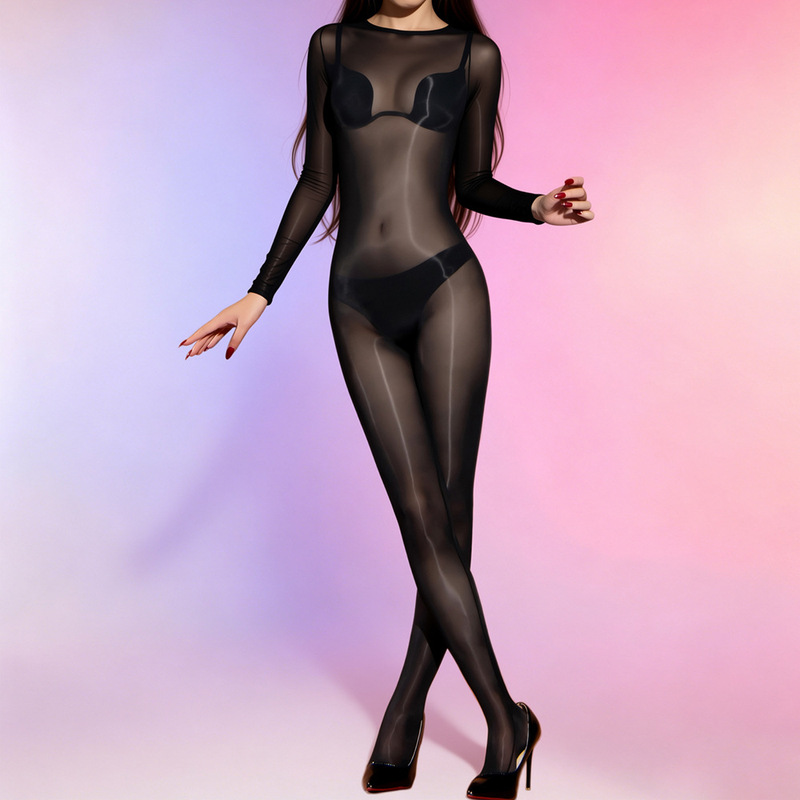 High-Neck, Head-Covering, Plus Size 100kg Ultra-Thin Horse Oil Body Stockings, Glossy Silk Stockings, Seamless, Shiny Five-Finger Design for Men and Women High-Neck, Head-Covering, Plus Size 100kg Ultra-Thin Horse Oil Body Stockings, Glossy Silk Stockings, Seamless, Shiny Five-Finger Design for Men and Women