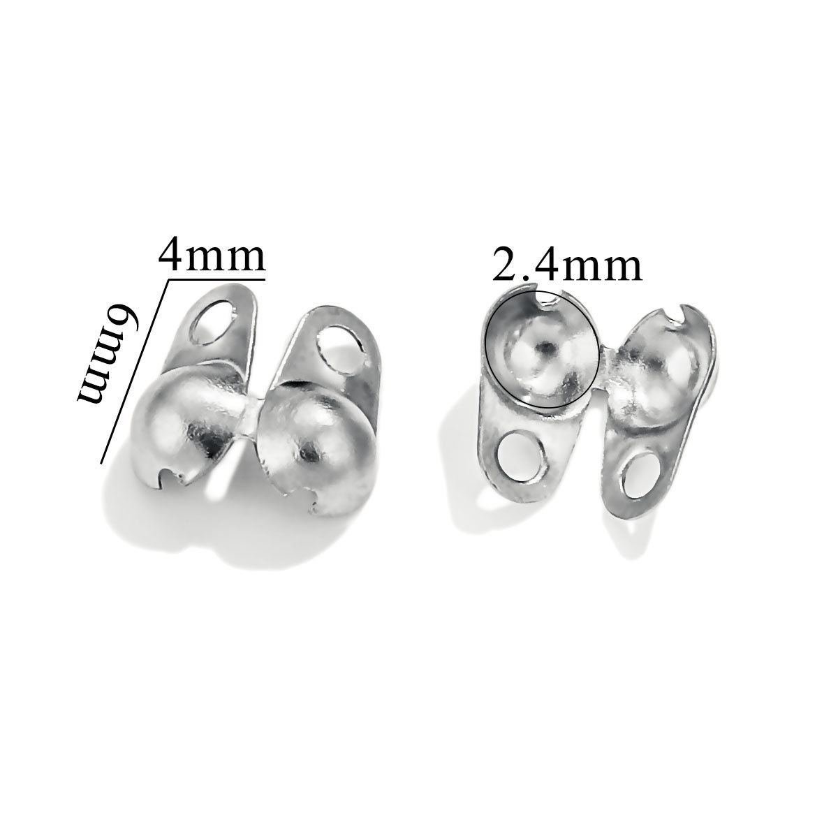 Acero inoxidable con retención de color al vacío, hebilla de cuentas chapada en oro, hebilla de cadena de cuentas de acero de titanio, collar de perlas, hebilla de cuentas de Baotou, joyería de bricolaje