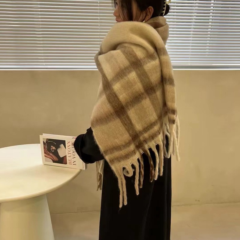 Unisex Simple Style Plaid Imitation Cashmere Scarf display picture 6