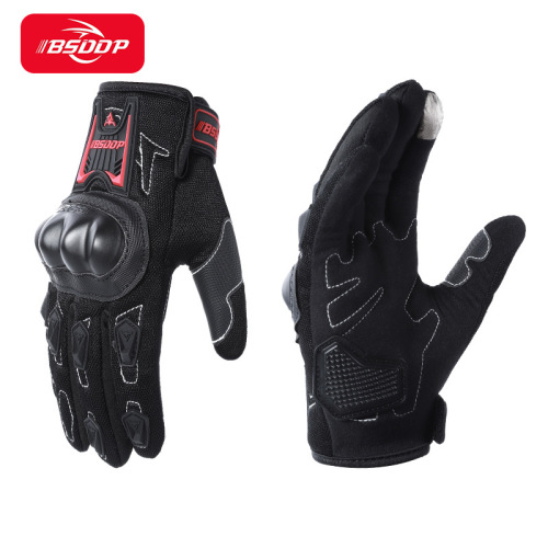 Wholesale off-road motorcycle gloves men's anti-fall full finger protection summer breathable riding half finger gloves touch screen cross-border