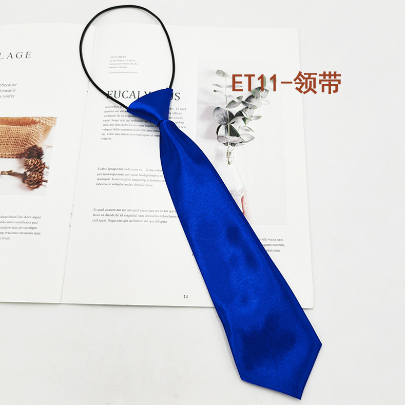 Spot de fábrica al por mayor conjunto de pajarita de corbata para niños de escuela primaria, corbata a rayas de color sólido, pajarita de raíz de plumas