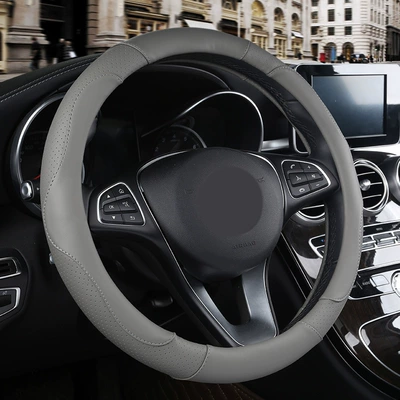 Cover, White Inner Ring, Steering wheel cover - xf620-elegant-gray-38cm