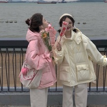 小个子棉服外套女ins潮2024新款冬季加厚保暖学生可爱面包服袄子