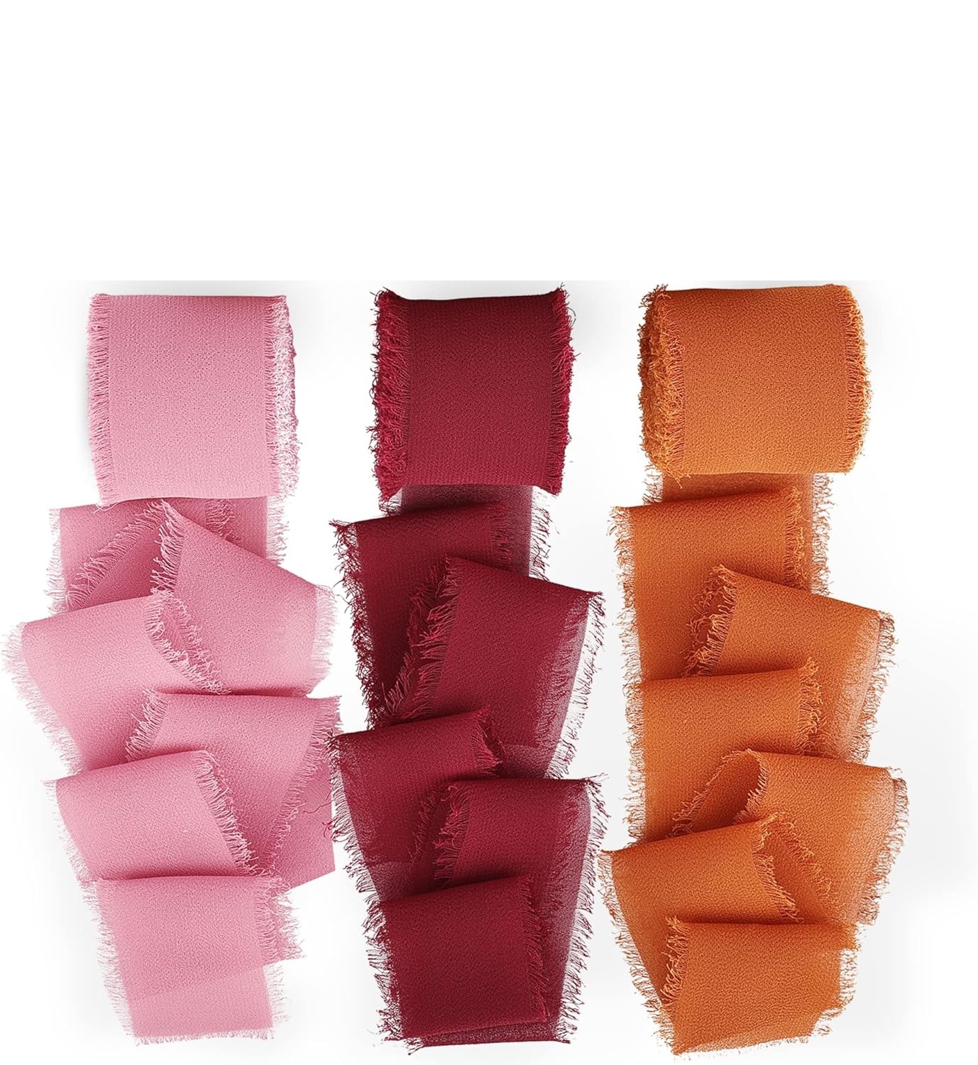 INS deshilachado gasa cinta ramo de la boda borla cinta arco decoración hilo de nieve tira de tela de seda