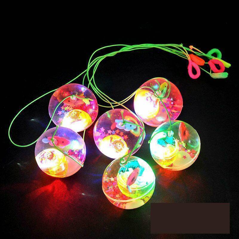 Children's luminous yo-yo dazzling yo-yo with rope luminous ball bouncing ball crystal ball bouncing ball jumping ball