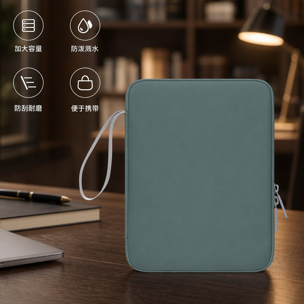 Cross-border best-selling PU tablet storage handbag suitable for 10.9/12.9inch tablets, water-resistant and scratch-proof