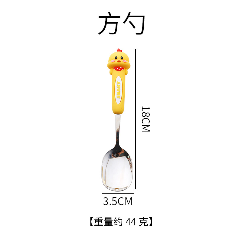 Panda Cartoon Cuchara 304 Acero inoxidable para estudiantes para comer palillos cuchara todo en uno Vajilla portátil de alta calidad