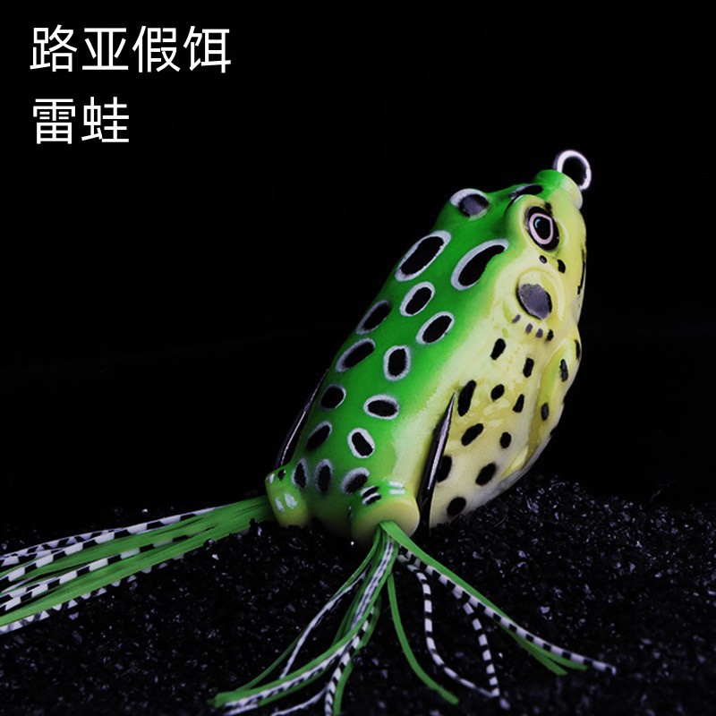 Caña de pesca tradicional novatos 2024 nuevo trueno rana nuevo juego de trueno rana biónica negra