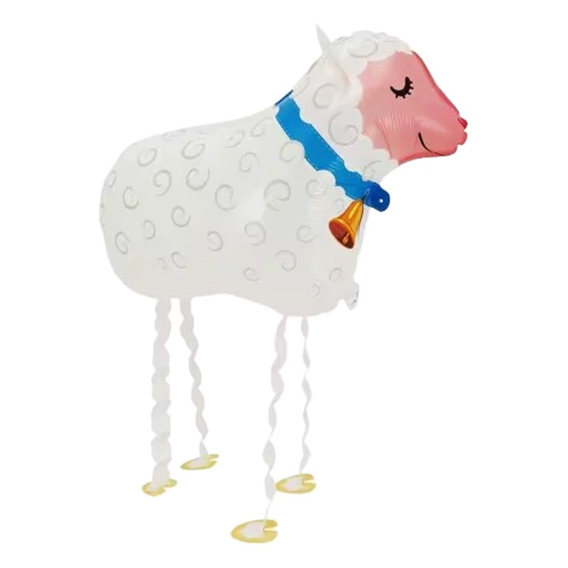 Прогулка овец алюминиевый шар Белая овца Гелиевый шар День рождения украшение Прогулка воздушный шар композиция