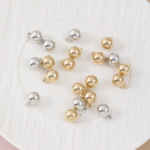 保色14k 各大小4mm到30mm单吊珠子 项链手链饰品配件diy