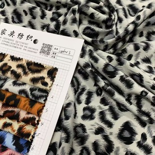 Explosive leopard print four-sided bullet bag headdress large intestine hair band square garment fabric
