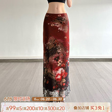 2025百搭红色新款垂坠感女夏a字半身裙 跨境显瘦修身包臀半身裙