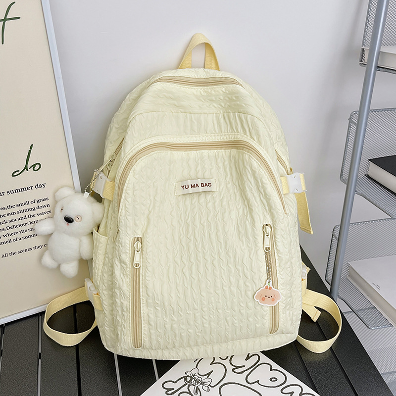 노란색 턱받이 곰 펜던트