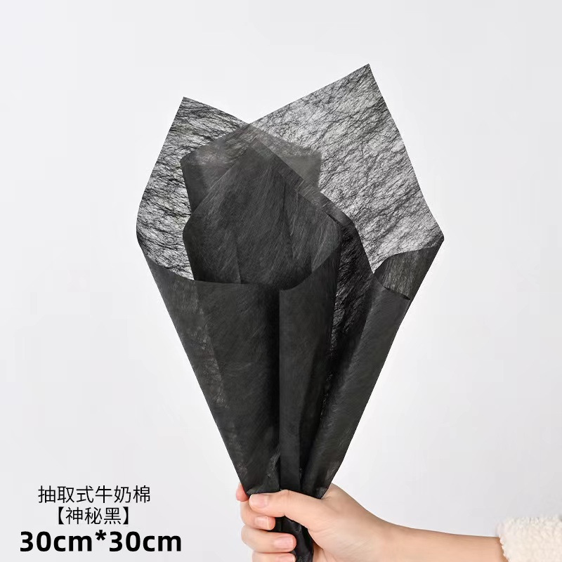 De estilo coreano de segunda generación de algodón leche rollo de tela no tejida floristería floral papel de algodón impermeable tienda de flores pastel de hornear papel de embalaje