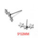 Cross-border wholesale stainless steel irregular geometric earrings with holes DIY earrings accessories 1g