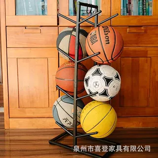 跨境篮球架收纳简易室内超市商店放球展示架陈列架摆放架球类