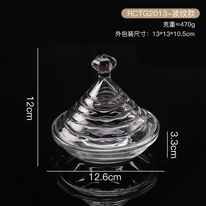 Jarra de caramelo de vidrio vintage transparente de almacenamiento de joyas jarra Mongol de vidrio bolsa candelabro ins accesorios de foto jarra de almacenamiento