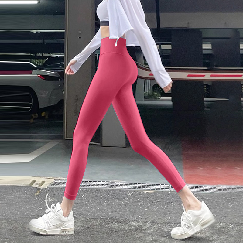 cintura alta caderas abdominales elásticas leggings apretadas pantalones de tiburón fitness correr desnudos pantalones de yoga