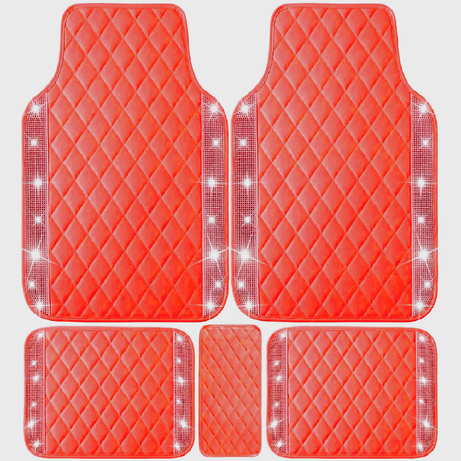 Cross-Border Foreign Trade Car-Mounted Diamond-Encrusted Anti-Slip Car Floor Mats, Universal Carpet Floor Mats, Easy to Clean, All-Season Floor Mats
