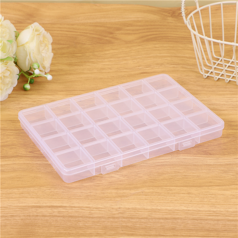 Transparent plastic storage box for manicure