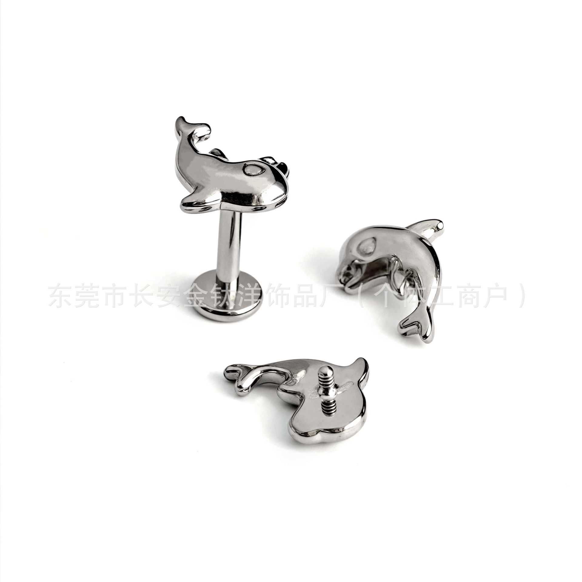 Pointed titanium steel lip stud product view
