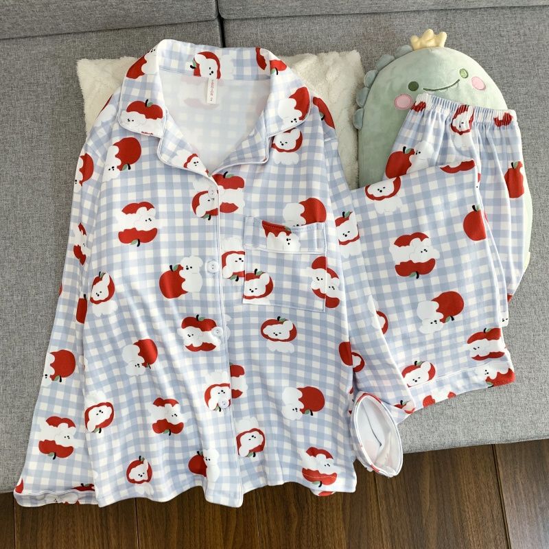 Al por mayor transfronterizo caliente de terciopelo de manga larga pijama conjunto de niñas otoño invierno dulce cardigán de dibujos animados ropa para el hogar