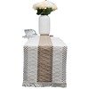 Two-color woven organic material with tassels, table mat, industrial decorations, American style, cotton and linen