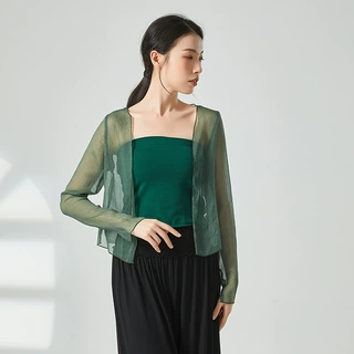 清仓~古典舞服身韵雪纺纱衣新款宽松飘逸上衣中国舞舞蹈服练功服