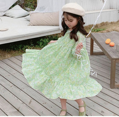 Children's floral dress spring and summer women and children sweet princess dress children's dress 3-8 years one-piece dropshipping