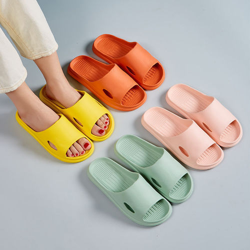 Home slippers for women summer indoor home couple bathroom bathing Korean version soft bottom men's slippers non-slip mute