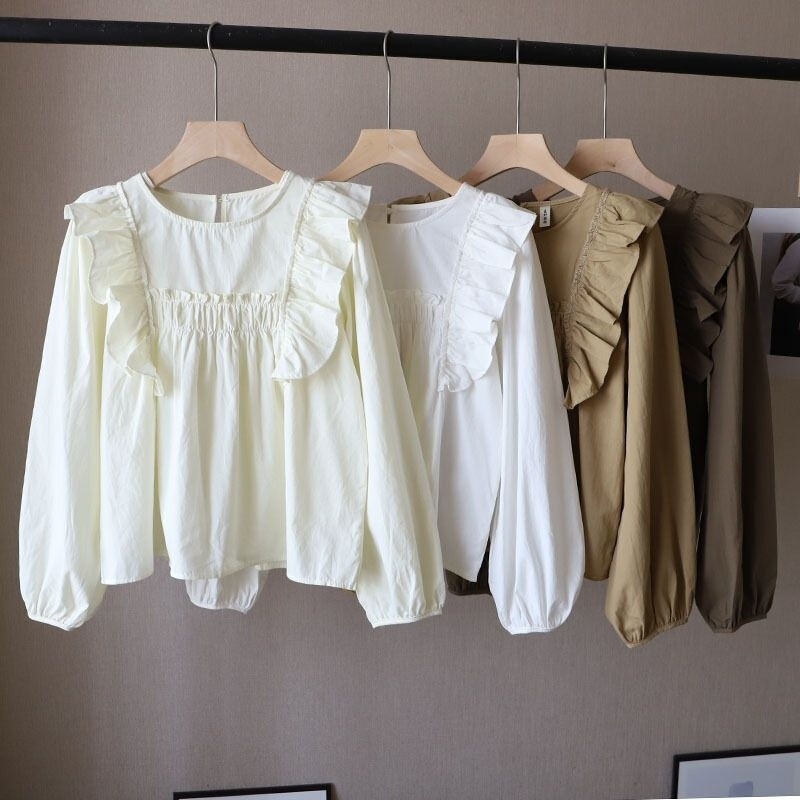 Women's plus size Dress Slimming Age-reducing Student Doll Shirt for Small and Stitching Long-sleeved Short Top for Women Women's plus size Dress Slimming Age-reducing Student Doll Shirt for Small and Stitching Long-sleeved Short Top for Women