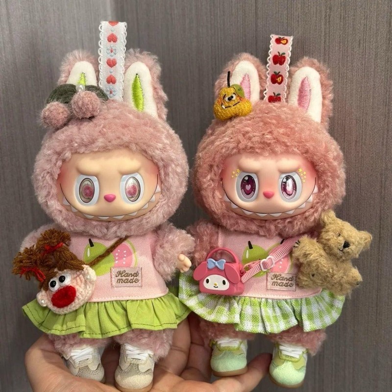 仅娃衣可爱拉布布labubu夏季芭乐绿色清新裙坐坐娃衣派对连衣裙|undefined