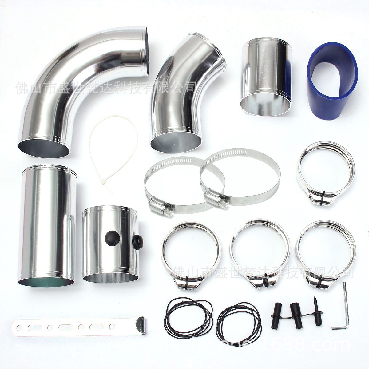 Automobile modification 76mm universal air intake suit five-section multifunctional air intake combination cold air aluminum pipe