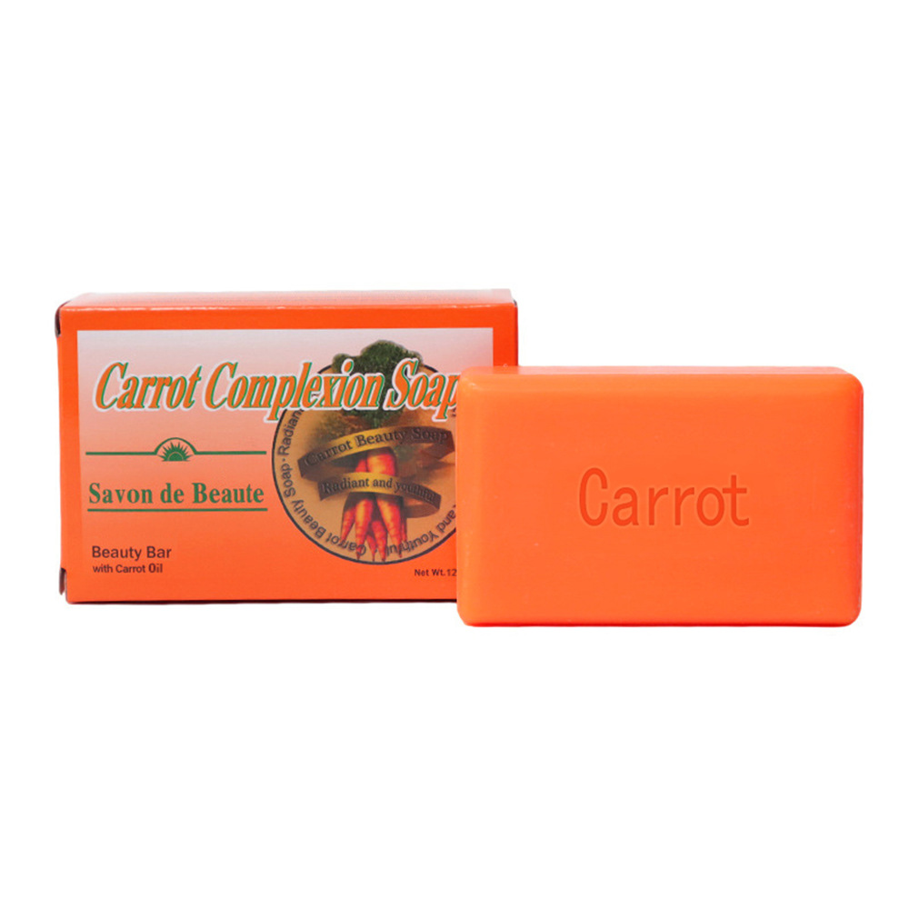 Fuente de fábrica jabon de aceite esencial de zanahoria jabon hecho a mano extracto de esencia vegetal jabon de baño suave lavado facial jabon de limpieza