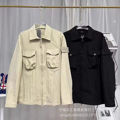 ストーンアイランド ゴーストコンパスバッジ ワークジャケット 男女兼用 カップル ルーズカジュアルシャツ
