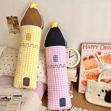 卡通睡觉长条抱枕女生格子靠枕孕妇侧睡抱枕含芯夹腿神器卧室批发
