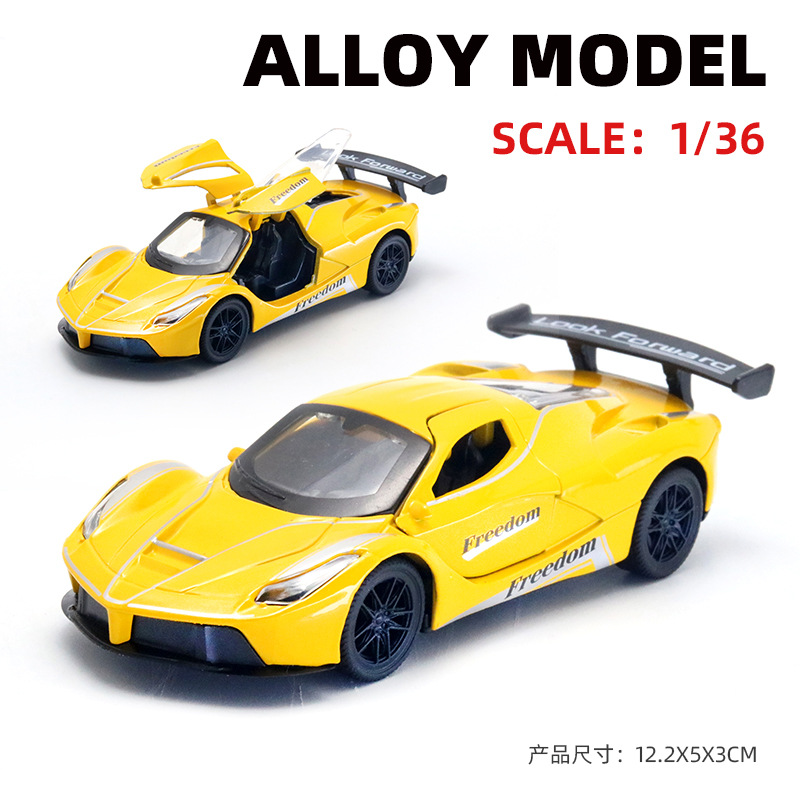 Juguetes de aleación de alta calidad para niños versión de pista modelo de coche deportivo 1: 36 bolsa de coche de puerta abierta