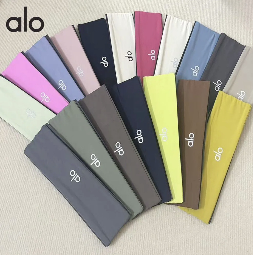 Cross-Border Hot-Selling Yoga Widened Knitted Solid Color Headband Outdoor Sports Elastic Anti-Slip Anti-Sweat Hairband Fitness Headband