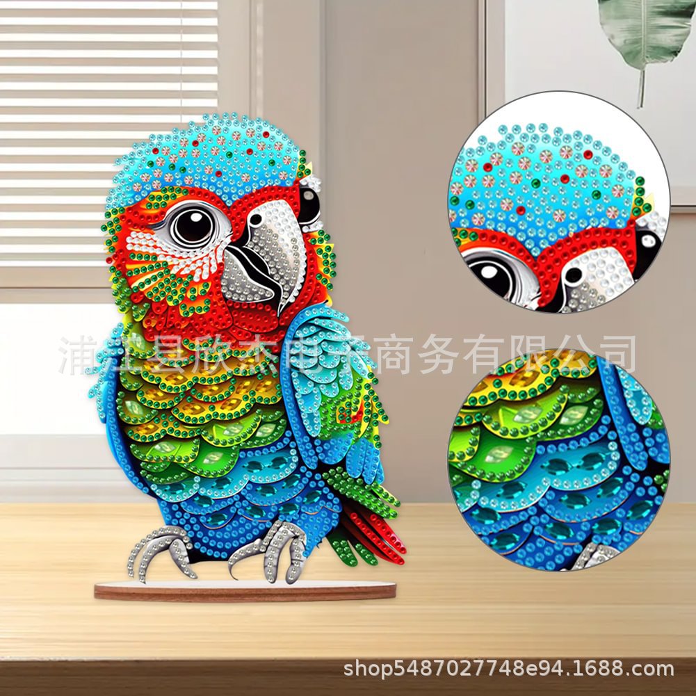 5.36x7.87in DIY Diamond painting decoration acrylic desktop decorations-parrot