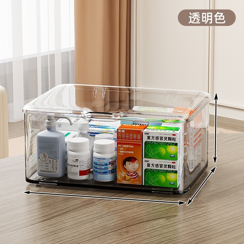 透明蓋付き防塵多機能棚高級感家庭用薬品大容量ハイビジョン収納ケース卸売り|undefined
