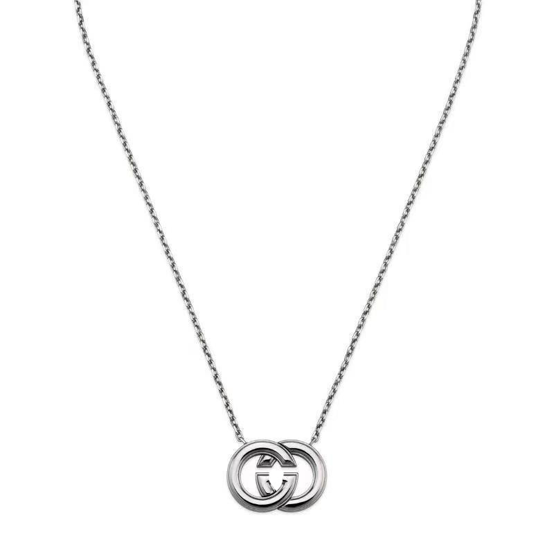 Trendy Retro Double g New Magnetic Necklace Design Letter Plain Necklace Women's Gift High-End Trendy Retro Double g New Magnetic Necklace Design Letter Plain Necklace Women's Gift High-End