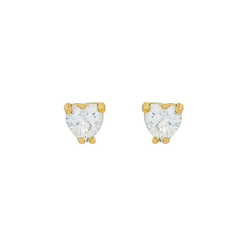 Xuping fashion tres garras love circón pendientes pequeños simples y exquisitos